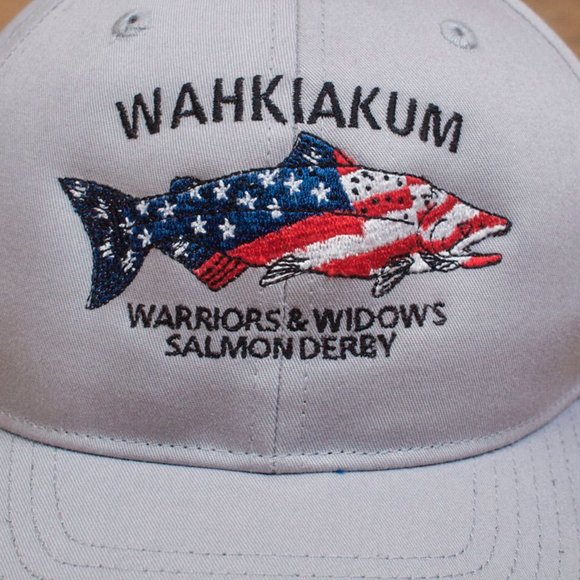 Richardson Hat Mens One Size Gray Salmon Derby Snapback Cap - Picture 8 of 8